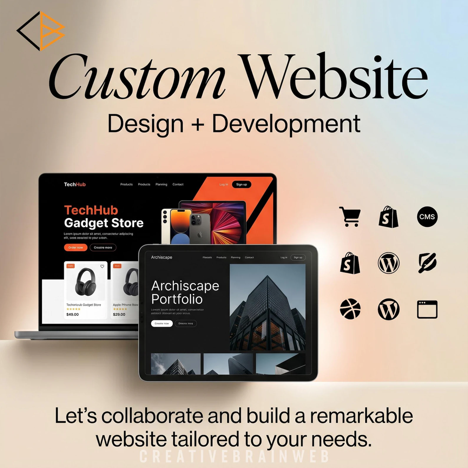 Custom Website Design | Modern UI UX Website Development for Small Business & Online Stores